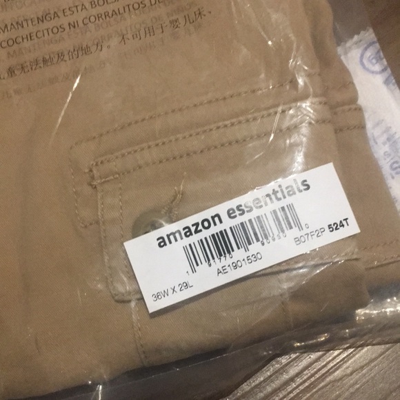 NWT Amazon Essentials Mens Slim-Fit Cargo Pant 36”x29” - Picture 6 of 7